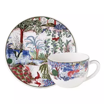 Чашка для завтрака с блюдцем Gien Le Jardin Du Palais 450мл