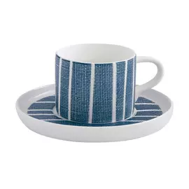 Чашка кофейная с блюдцем Easy Life Blue Breeze 120мл