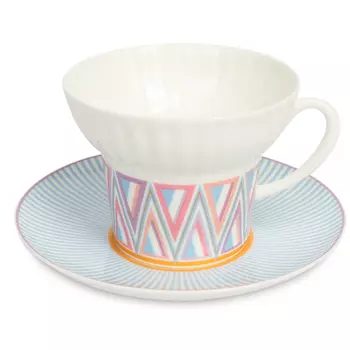 Чашка с блюдцем ИФЗ Геометрия 1 форма Волна