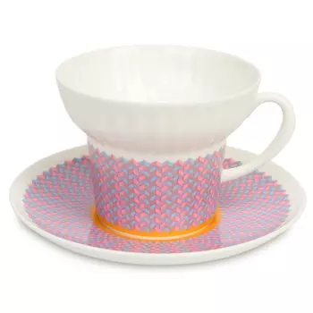 Чашка с блюдцем ИФЗ Геометрия 2 форма Волна
