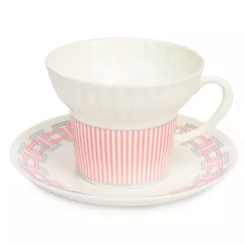 Чашка с блюдцем ИФЗ Геометрия 5 форма Волна