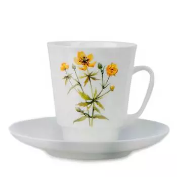 Чашка с блюдцем ИФЗ Home Лютик