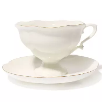 Чашка с блюдцем ИФЗ Наташа золотая лента