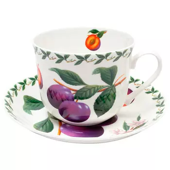 Чашка с блюдцем Maxwell&Williams Слива 480мл, в подарочной упаковке