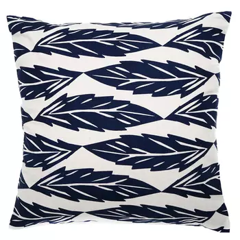 Чехол для подушки из хлопка с принтом Листья Russian North 45х45