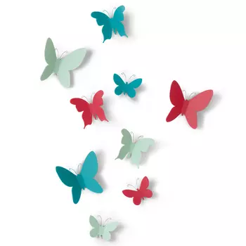 Декор настенный Umbra Mariposa бабочки, 9 элементов