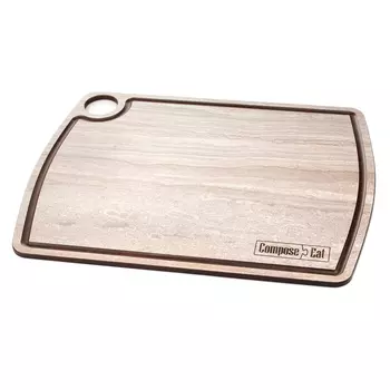 Доска разделочная с желобом ComposeEat 36х28см травертин капучино