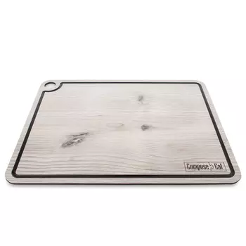 Доска разделочная с желобом ComposeEat Elegance 33x25см, белое дерево