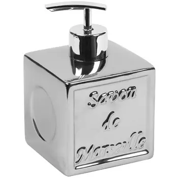 Дозатор для жидкого мыла Spirella Savon De Marseille, серебряный