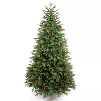 Ель искусственная ElkaDe Изумрудная с ягодами 215см