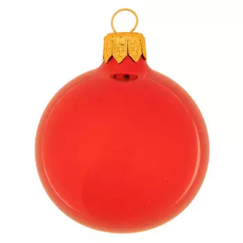Елочная игрушка шар EleGifts 6см, красный глянец