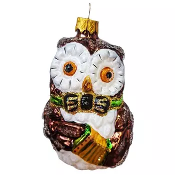 Елочное украшение Коломеев Совушка с гармошкой