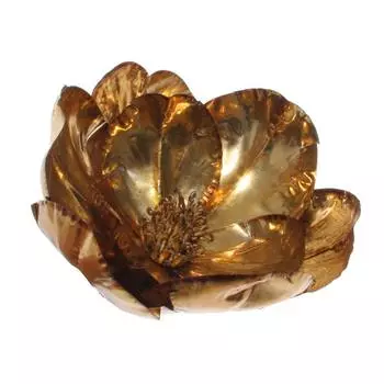 Елочное украшение Shishi Gold Магнолия на клипсе, 16см