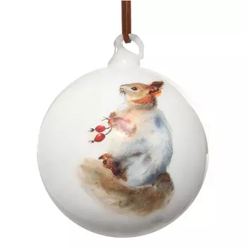 Елочное украшение Shishi Шар Белочка