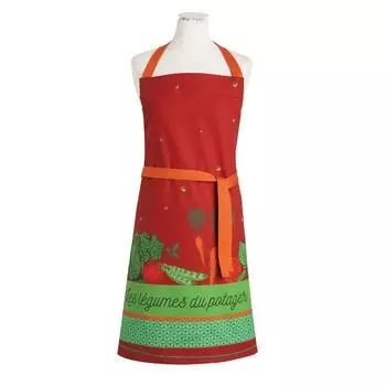 Фартук Coucke LEGUMES DU POTAGER, красный