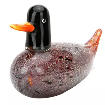 Фигурка Art Glass Серебряная утка