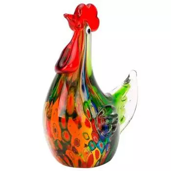 Фигурка Art Glass Зеленая курочка 15х16 см