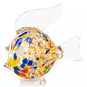Фигурка цветная гутной работы 12см Zapel Рыбка Гуппи