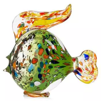 Фигурка цветная Zapel Рыбка Гуппи гутной работы 13см