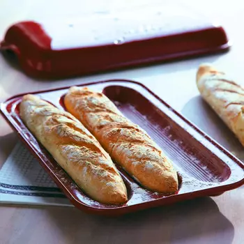 Форма для выпечки багетов Emile Henry 39х24см, цвет гранат