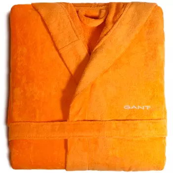 Халат махровый унисекс Gant Home Vacay размер M, мандариновый