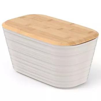 Хлебница Ambient Prime с бамбуковой крышкой, беж