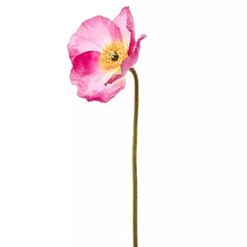 Искусственные цветы Silk-ka Мак 69см, розовый