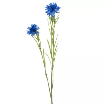 Искусственные цветы Silk-ka Василек 65см, синий