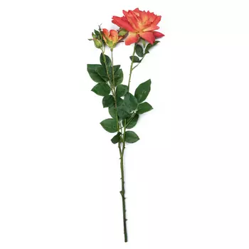 Искусственные цветы Silk-ka Ветка розы, 90см