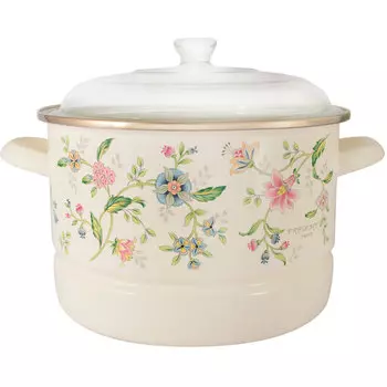 Кастрюля с крышкой Ejiry Прованс со вставкой-пароваркой 6,5л