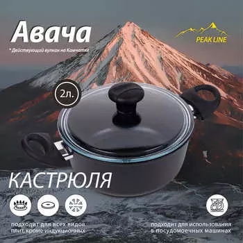 Кастрюля с крышкой Hausmann Peak Авача 20см