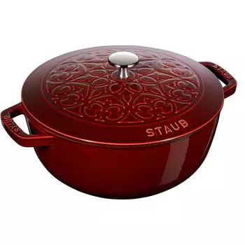 Кокот 26см Staub La Cocotte Лилия, гранатовый