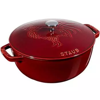 Кокот Петух Staub 3,6л, гранатовый