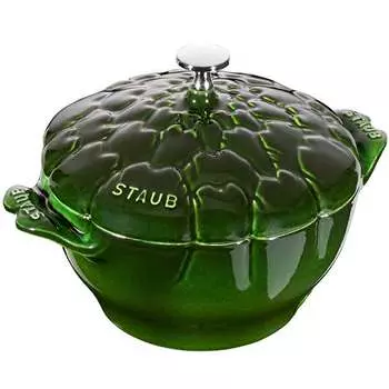 Кокот Staub Артишок 22см, зеленый базилик