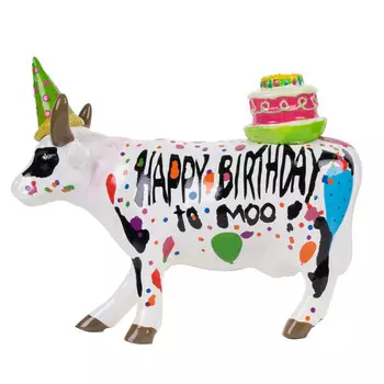 Коллекционная корова CowParade Russia Happy Birthday To Moo!