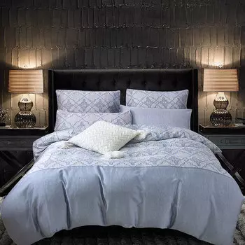 Комплект постельного белья 1,5-спальный Pappel, серо-голубой