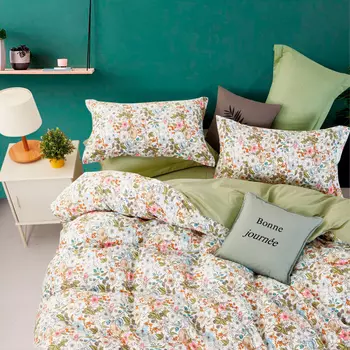 Комплект постельного белья 1,5-спальный Anabella Asabella цветы на молочном