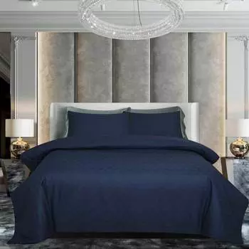 Комплект постельного белья 2-спальный Pappel Jacquard Blue cube dot