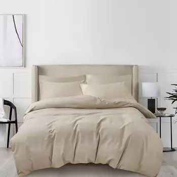 Комплект постельного белья 2-спальный Pappel 4 предмета, серый, розовый