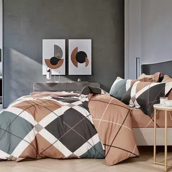 Комплект постельного белья евро Anabella Asabella, ромбы