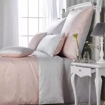 Комплект постельного белья евро Bauer Gwen, розовый