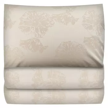 Комплект постельного белья евро Lameirinho Jacquard, светло-бежевый