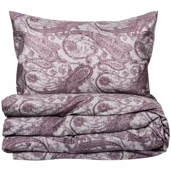 Комплект постельного белья семейный Lameirinho, серый, бордовый