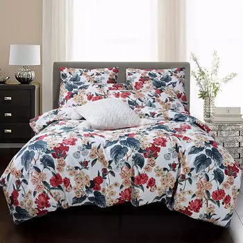 Комплект постельного белья семейный Pappel Leaves and Flowers