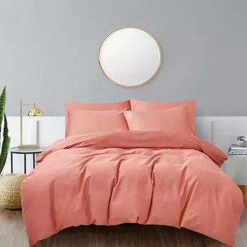 Комплект постельного белья семейный Pappel Smoothness 7 предметов, оранжевый