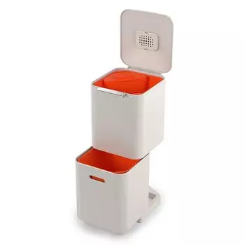 Контейнер для мусора с двумя баками Joseph Joseph Totem Compact 40л, белый