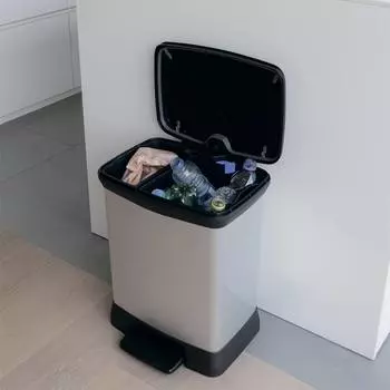 Контейнер для мусора с педалью Curver Deco bin 10л + 18л