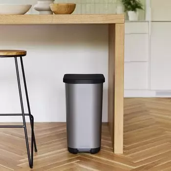 Контейнер для мусора с педалью Rotho Ribo 35л, графит