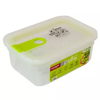 Контейнер прямоугольный Omada Pull box chef 750мл неоново-зеленый