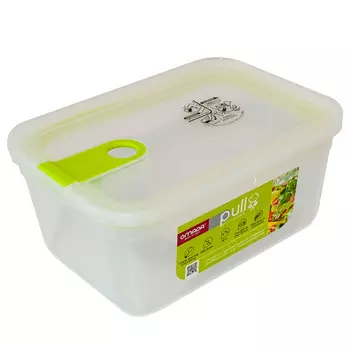 Контейнер прямоугольный Omada Pull box chef 1500мл неоново-зеленый